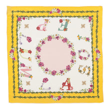 Load images into the gallery viewer,Silk scarf &quot;Flower&quot; Yellow 50 x 50
