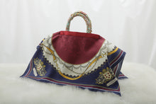 Load images into the gallery viewer,Bag cover scarf &quot;classic&quot; navy 50 x 50
