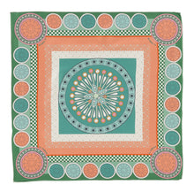 Load images into the gallery viewer,Bag cover scarf &quot;Geometric&quot; Green 50 x 50
