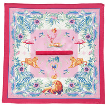 Load images into the gallery viewer,Bag cover scarf &quot;Botanical&quot; Pink 50 x 50
