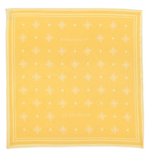 Load images into the gallery viewer,Silk scarf &quot;Monogram&quot; Yellow 50 x 50
