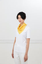 Load images into the gallery viewer,Silk scarf &quot;Monogram&quot; Yellow 50 x 50

