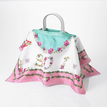 Load images into the gallery viewer,Bag cover scarf &quot;Flower&quot; Pink 50 x 50
