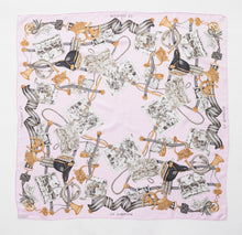 Load images into the gallery viewer,Silk scarf &quot;Card&quot; Pink 90 x 90
